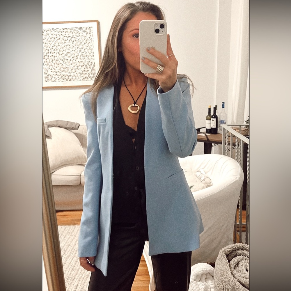Zara Light Blue Women's Blazer